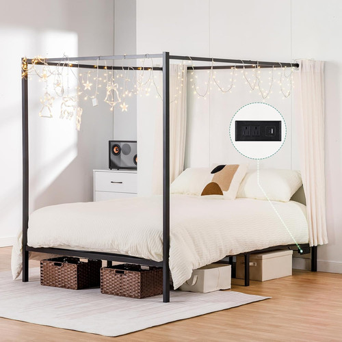 Canopy bed frame - bed,